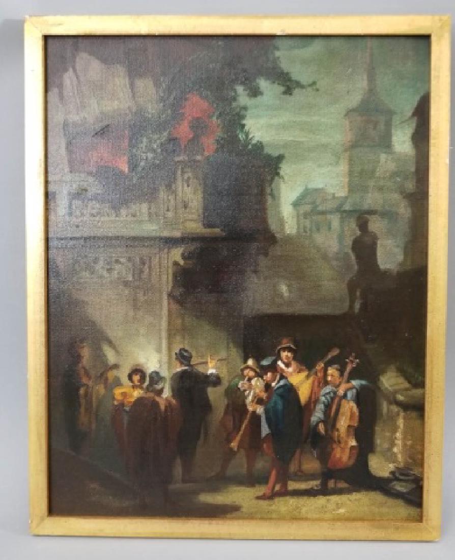 School of Carl Spitzweg Oil on Canvas Painting (1 of 6)