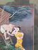 Erotic Indian Painting on Black Paper Gold Details - 6