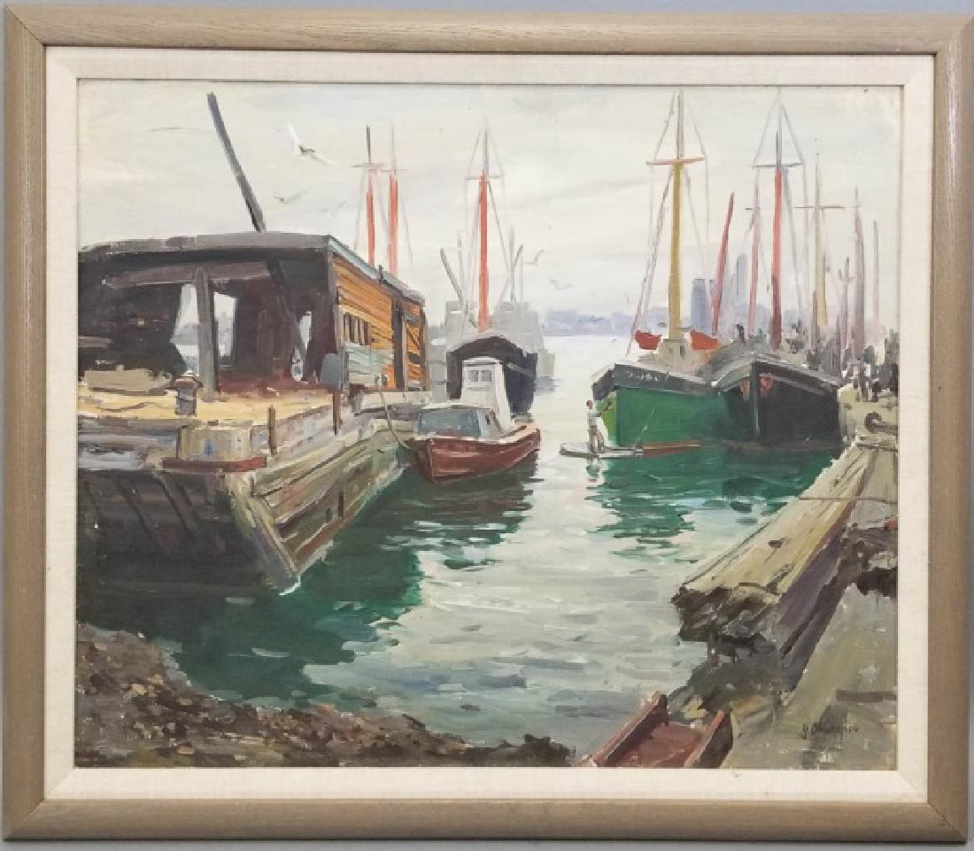 George Cherepov (1909-1987) Boat Yard Fair Haven (1 of 8)
