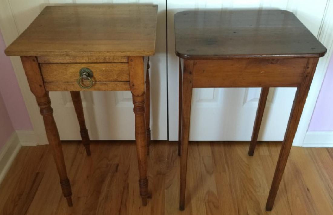 Two Antique 19th C American Carved End Tables (1 of 4)