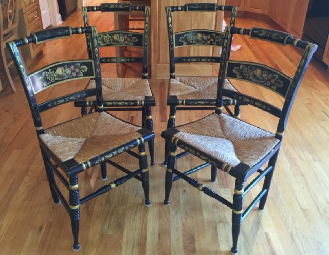 4 Antique 19th C American Hitchcock Dining Chairs (1 of 6)