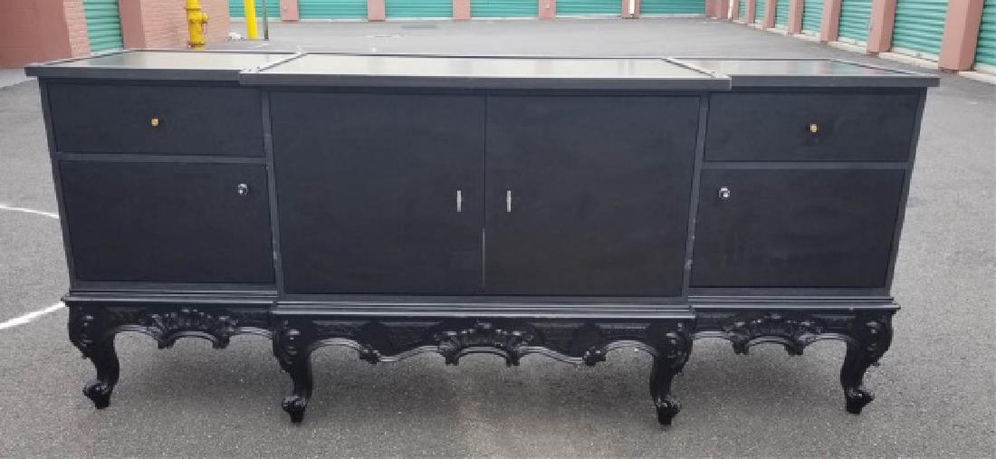 French Rococo Style Black Painted Buffet / Console (1 of 10)