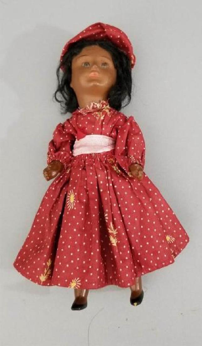 Antique French Black Bisque Head Doll Orig Clothes (1 of 7)