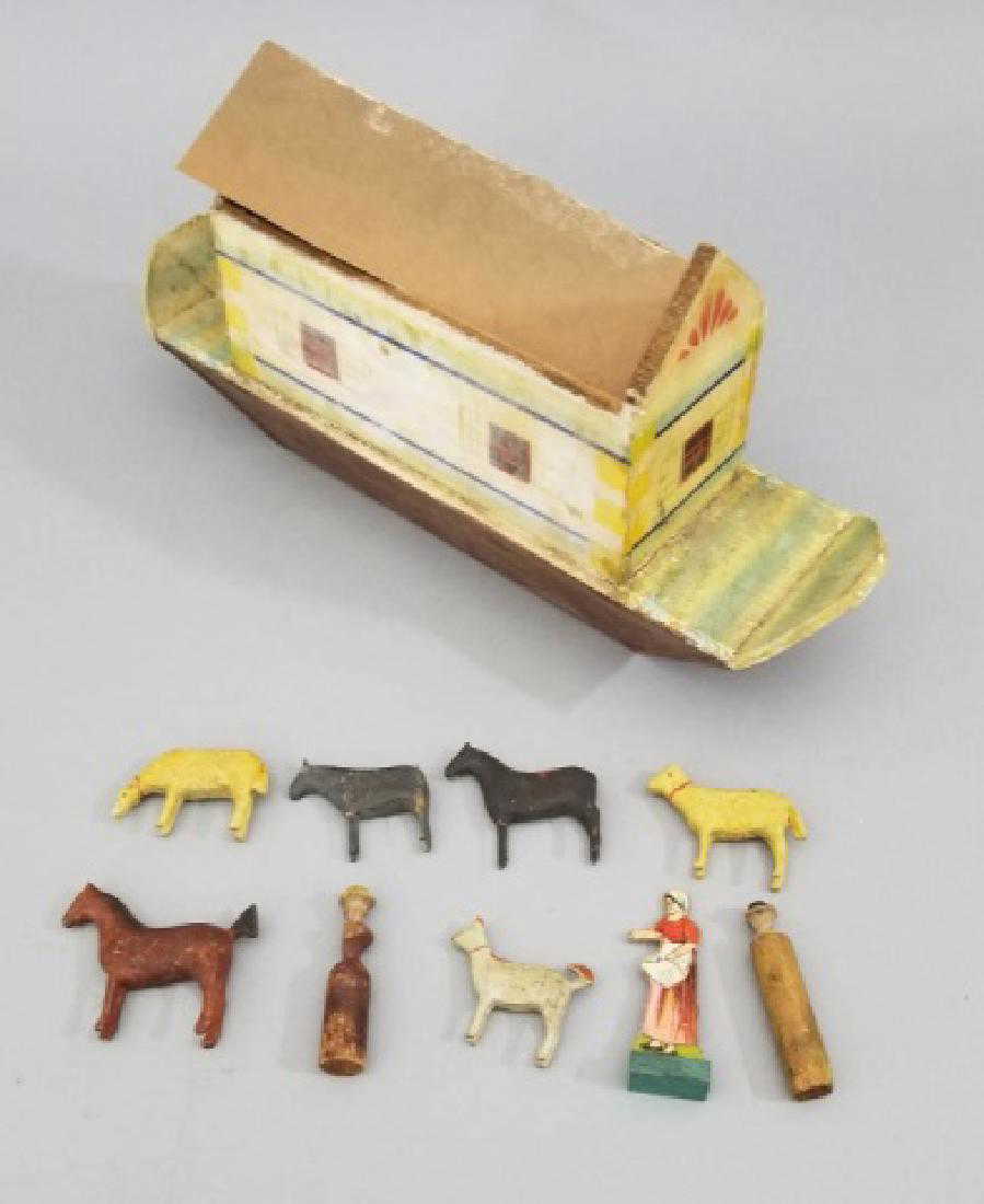 Antique 19th C German Handmade Noahs Ark Toy