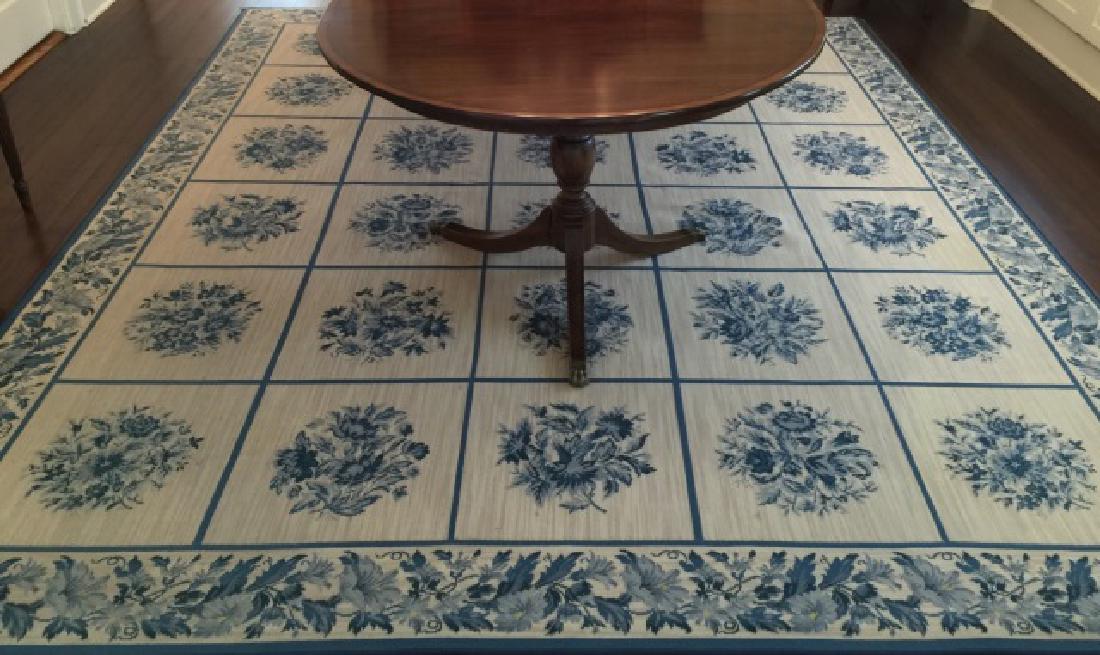 Custom Contemporary Blue & White Stark Carpet (1 of 5)