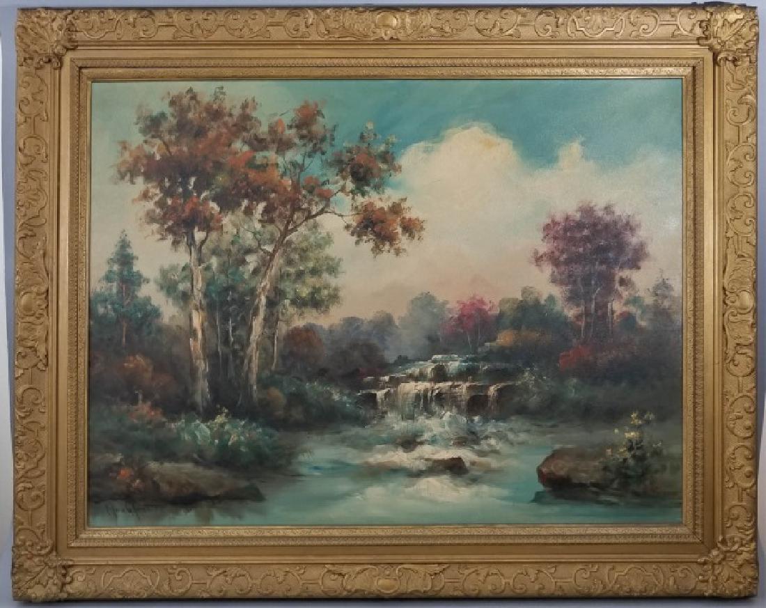 Oil on Canvas Eugene La Foret Painting in Frame (1 of 9)