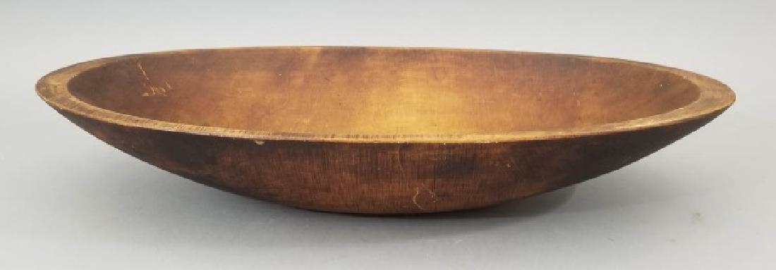 Antique Oval Wooden Dough Bowl Trencher (1 of 8)