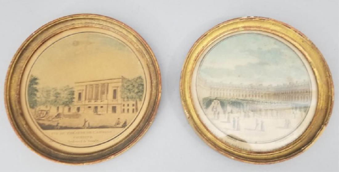 Pair Antique 19th C Hand Colored French Engravings (1 of 8)