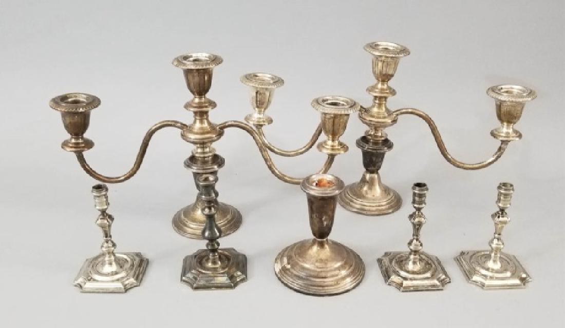 Sterling & Silver Plate Candlesticks - Candelabra (1 of 7)