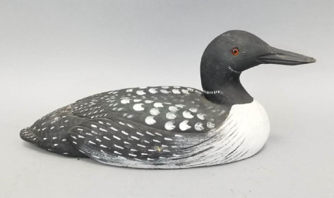 D Slay Hand Painted Common Loon Duck Decoy (1 of 8)