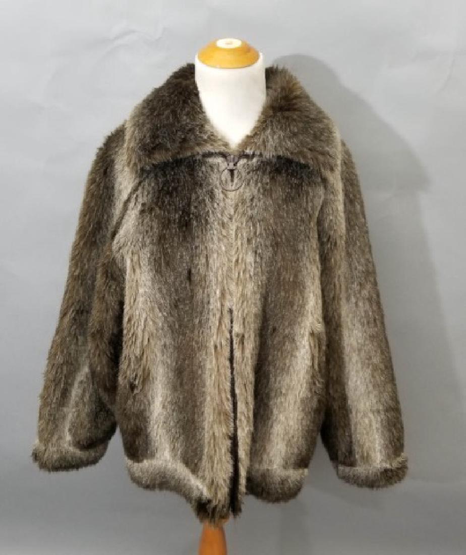 Saks Fifth Avenue Faux Fur Jacket (1 of 10)