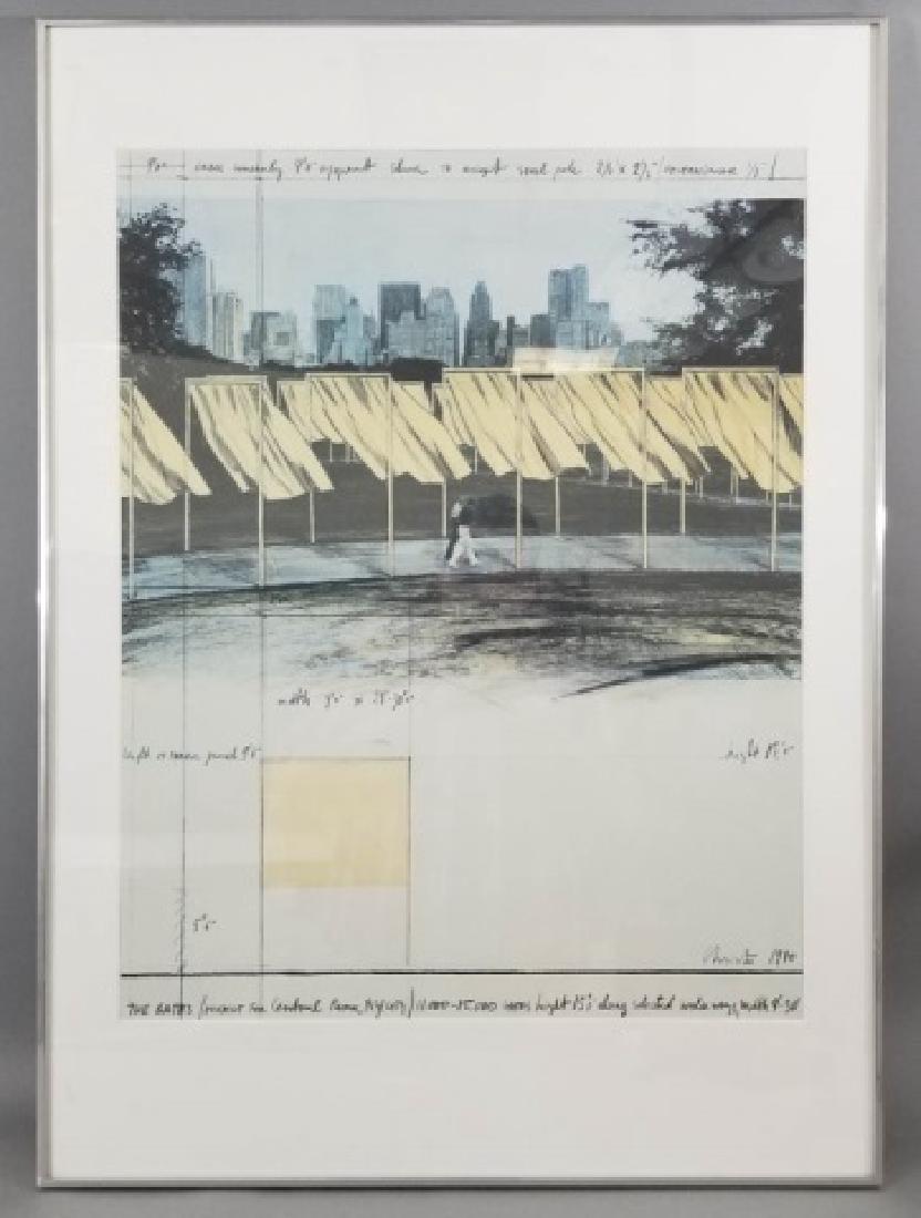 Framed Lithograph Poster of Christo's The Gates (1 of 9)