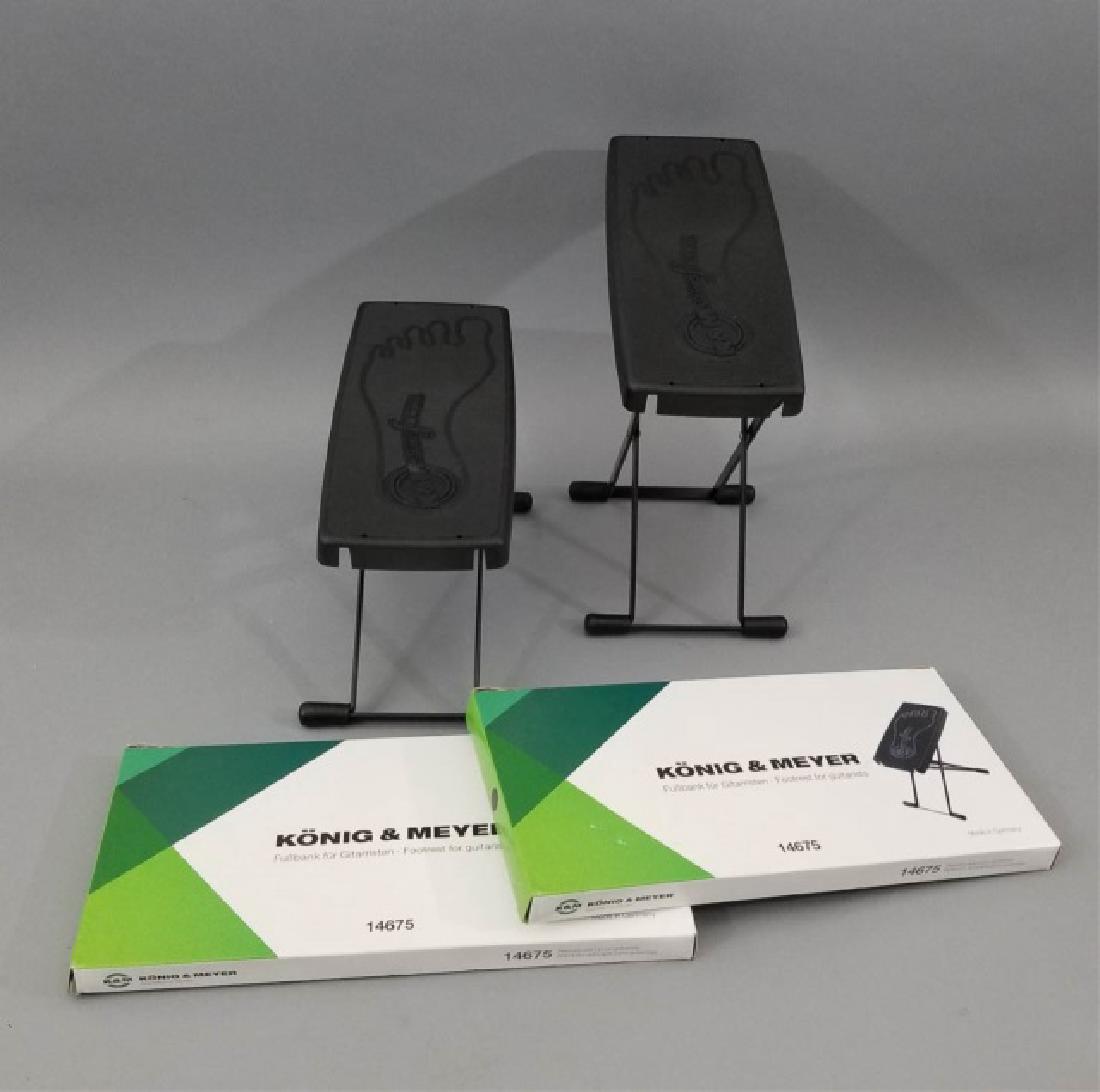 4 Konig & Meyer Guitarist Footrests - 2 New in Box: 4 Konig & Meyer Guitarist Footrests - 2 New in Box. Model #14675. Measure 11.5 inches.