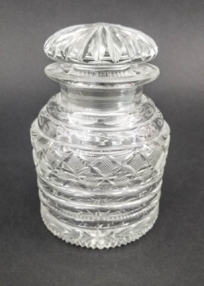 Antique Victorian Hand Cut Crystal Lidded Jar (1 of 7)