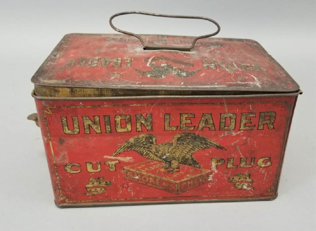 Vintage Tin Lithograph Tobacco Plug Box w Eagle (1 of 5)