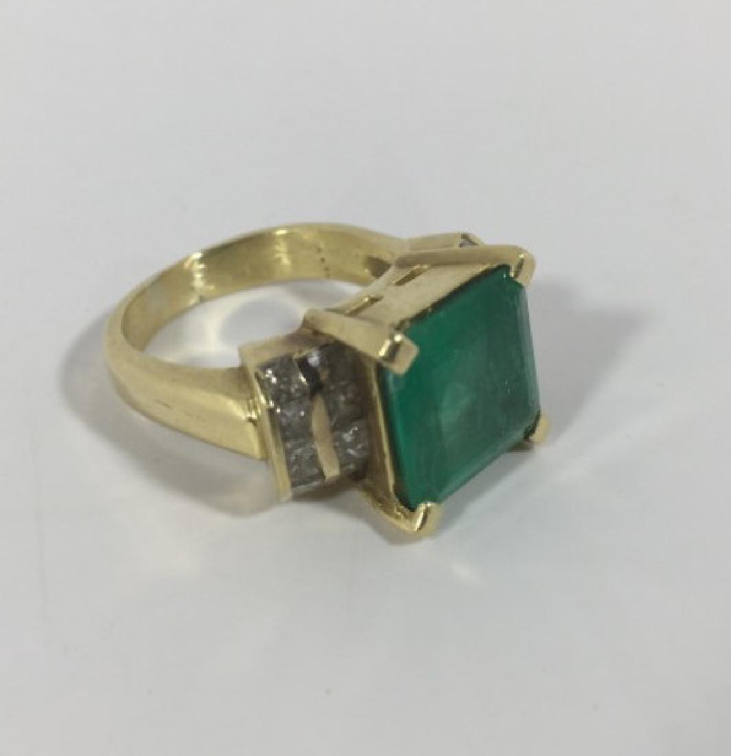 Estate 18kt Gold 5 Carat Emerald & Diamond Ring (1 of 7)