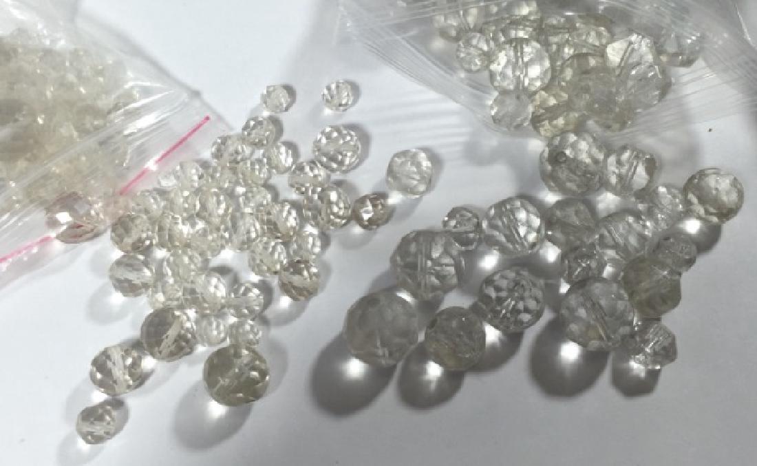 Antique Hand Cut Rock Crystal & Glass Beads (1 of 3)