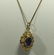Estate Etruscan Revival Amethyst & 14kt Necklace