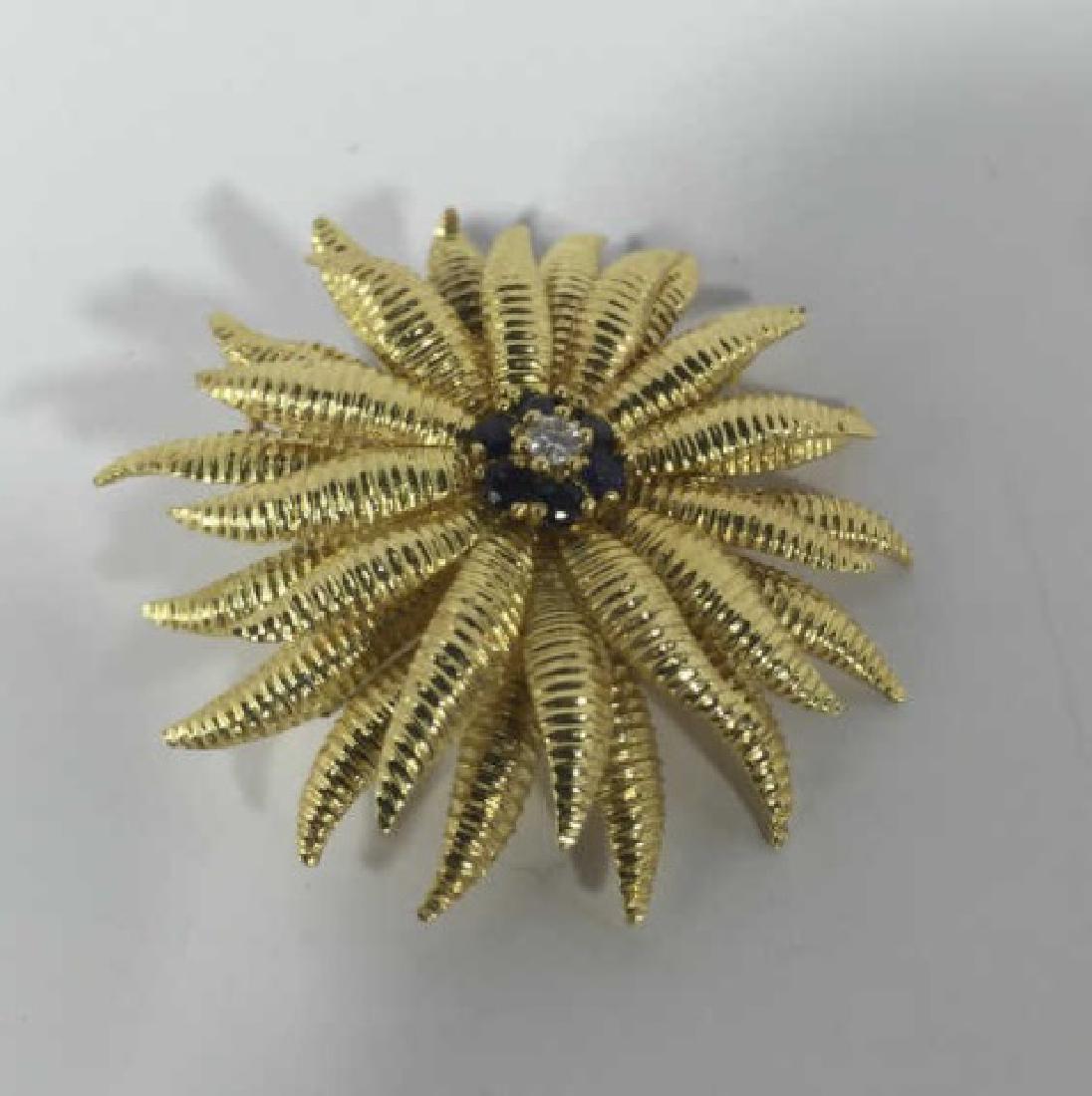 Estate Tiffany & Co 18kt Diamond Sapphire Pendant (1 of 6)