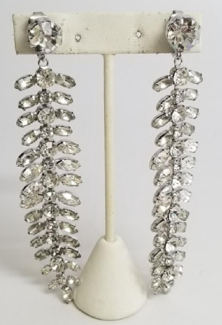 Dramatic Dangle Rhinestone & Paste-Set Earrings (1 of 8)