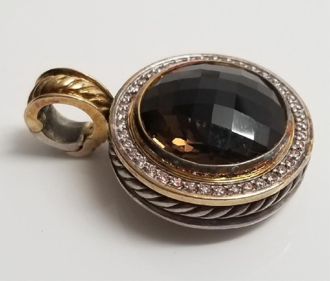 David Yurman 18kt Sterling Pendant Quartz Diamonds (1 of 7)