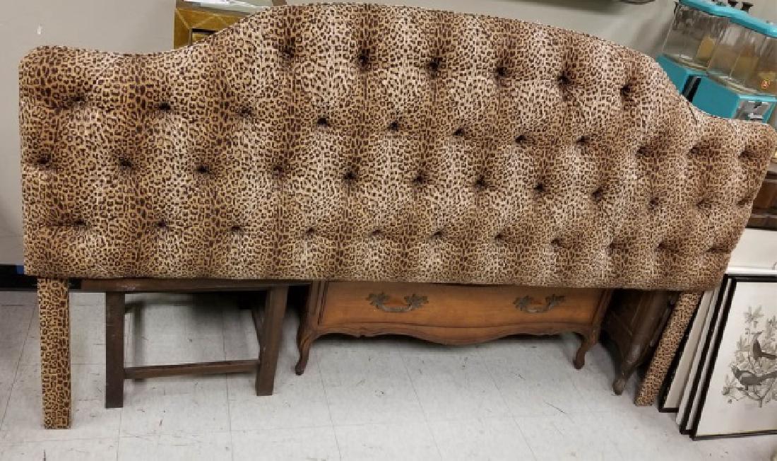 Custom Made Tufted Cheetah Fabric Headboard (1 of 6)