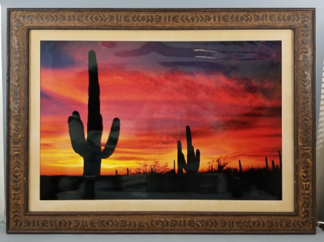 Framed Photo of American West Sunset w Cactus (1 of 9)