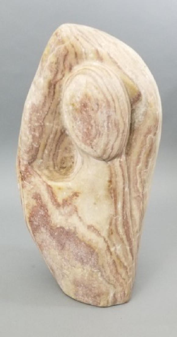 Mid Century Hand Carved Pink Marble Sculpture (1 of 6)