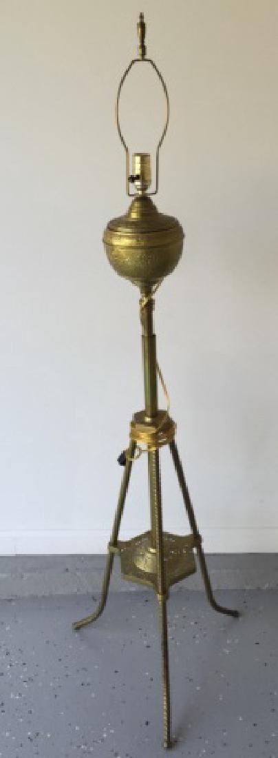 Antique 19th C Victorian Ormolu Floor Lamp (1 of 5)