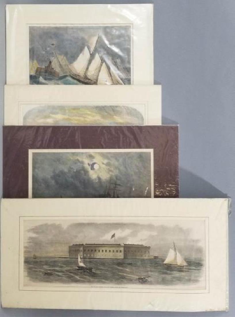 4 19thC Hand Colored Engravings - Nautical Theme (1 of 9)