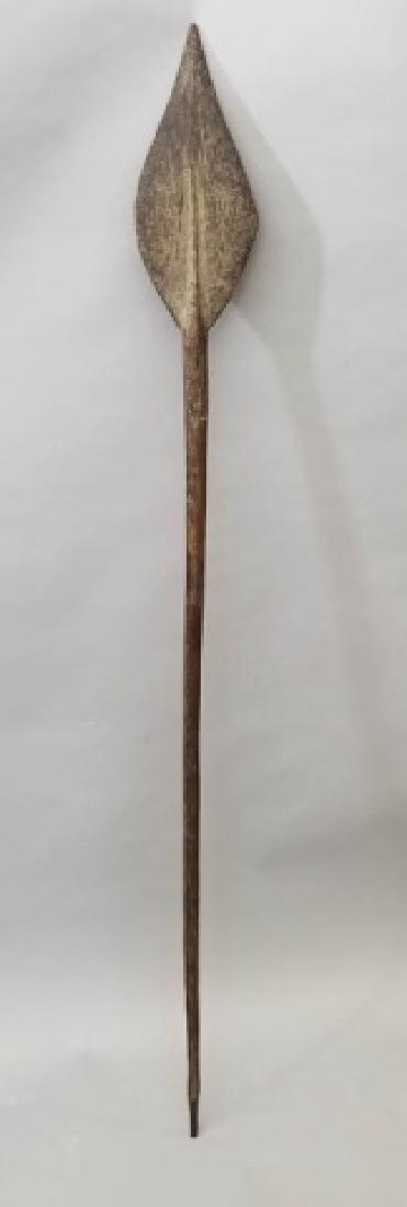 Antique 19 C New Guinea Wood-Carved Spear (1 of 5)