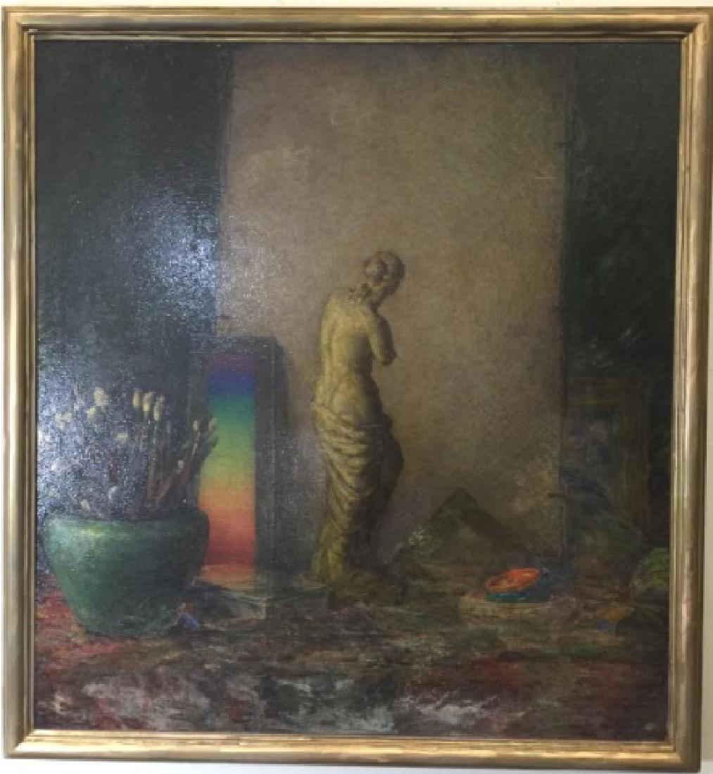 Samantha Littlefield Large Antique Oil Painting (1 of 6)