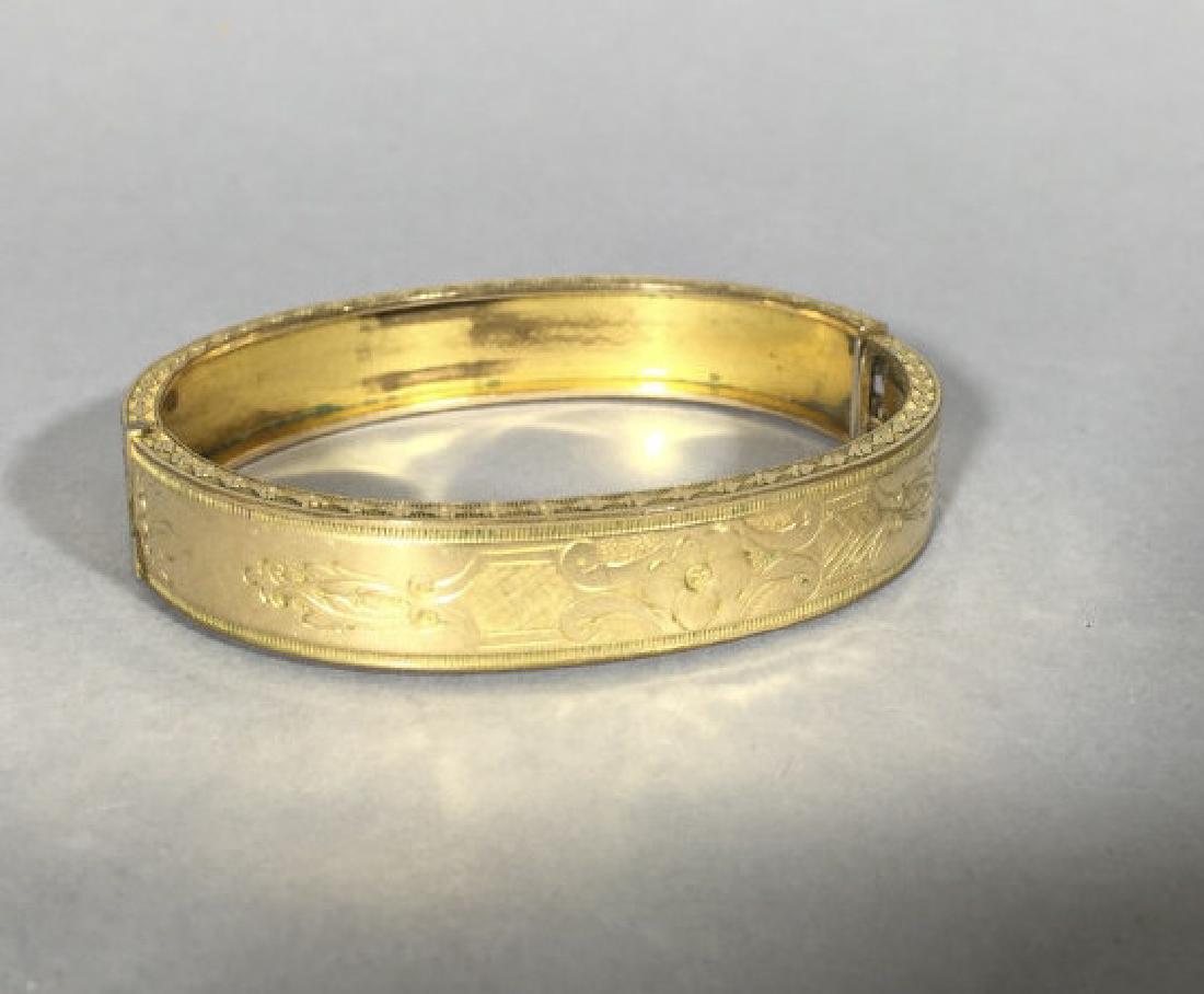 Antique 19th C Victorian Gold Bangle Bracelet (1 of 5)