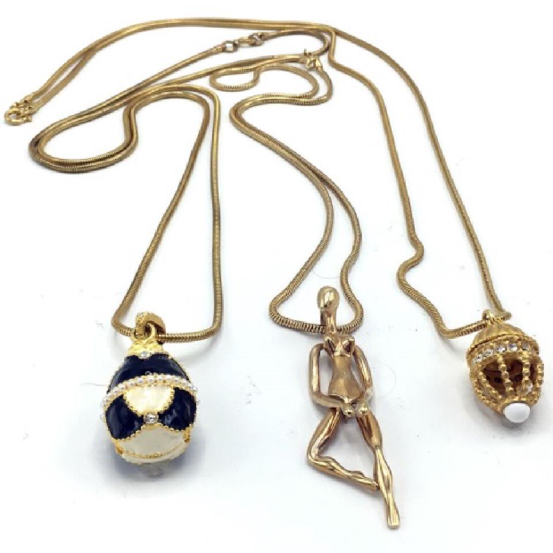 Costume Jewelry - Three Vintage Pendant Necklaces (1 of 3)