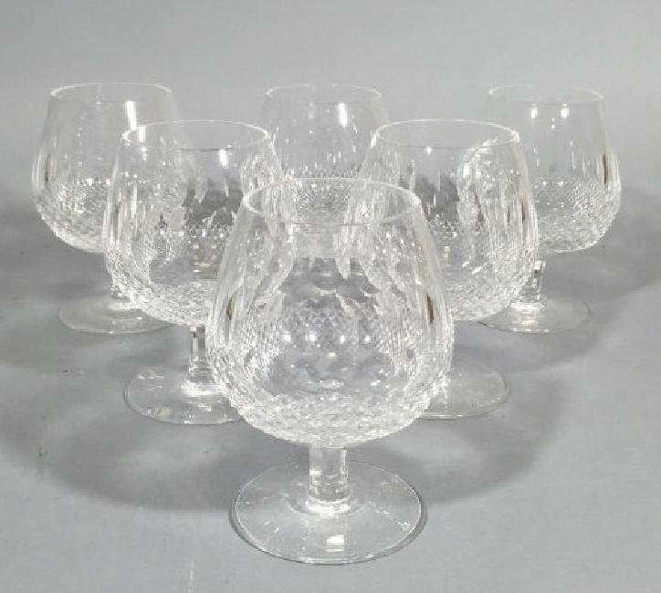 Six Irish Faceted Crystal Waterford Goblets (1 of 1)