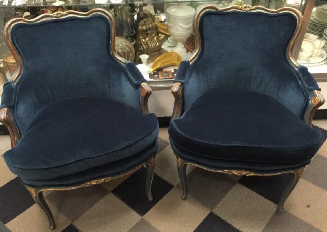 Pr Signed Maison Jansen French Bergere Arm Chairs (1 of 5)