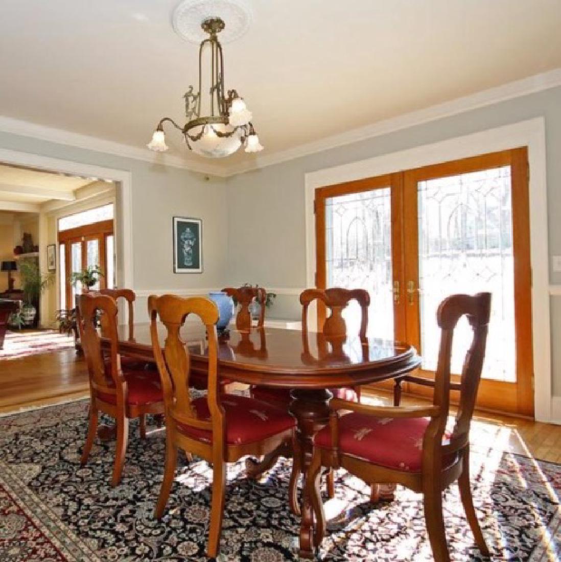 Contemporary Inlaid Wood Dining Room Table (1 of 1)