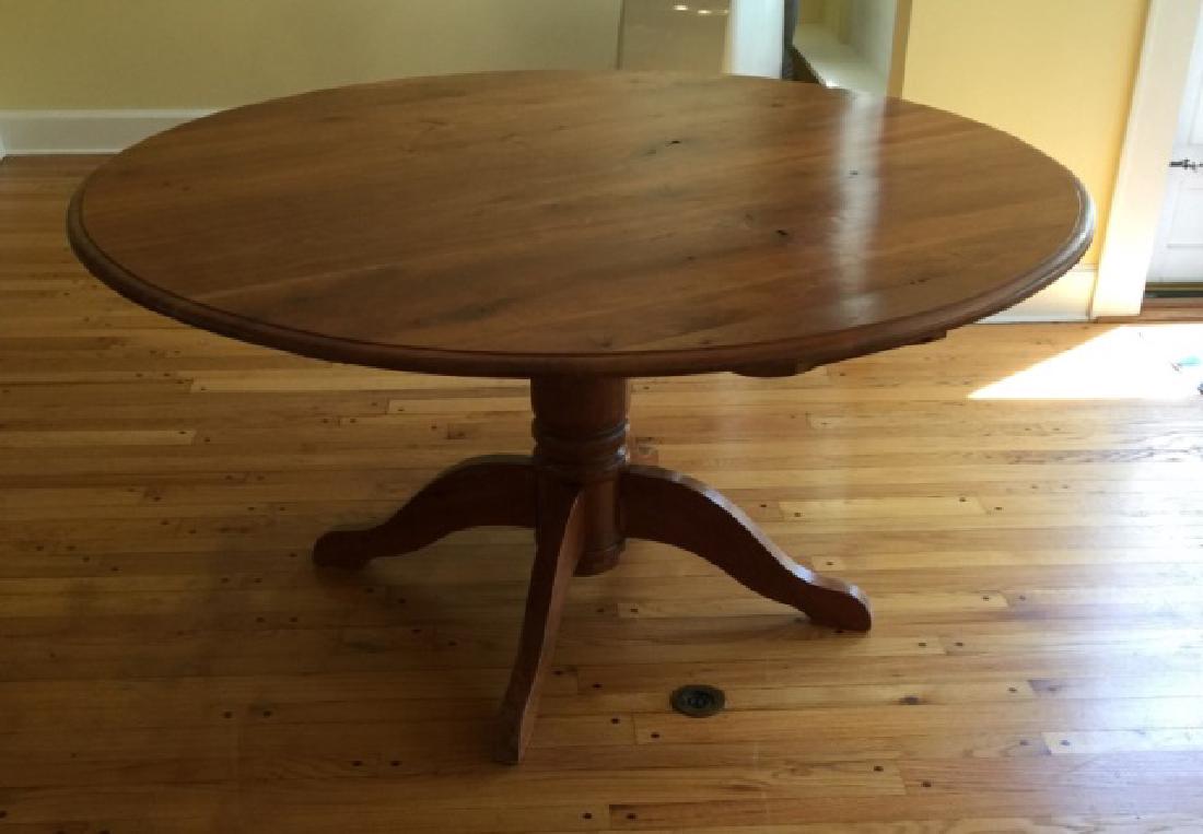 Custom Made Round Cherry Wood Farm Table (1 of 5)