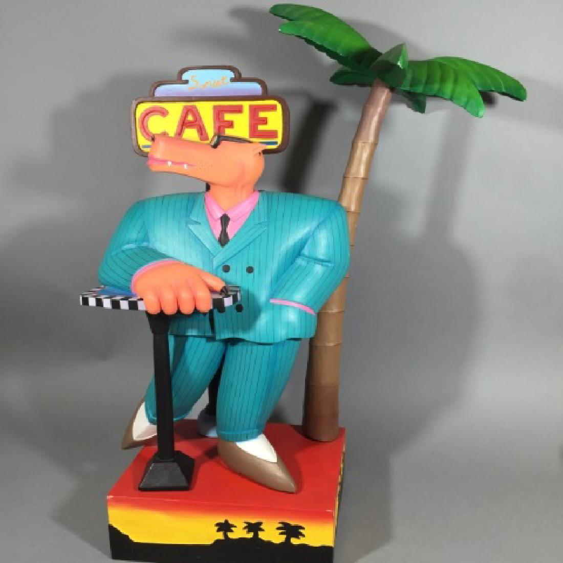 Markus Pierson Sunset Cafe Carved Wood Statue (1 of 4)