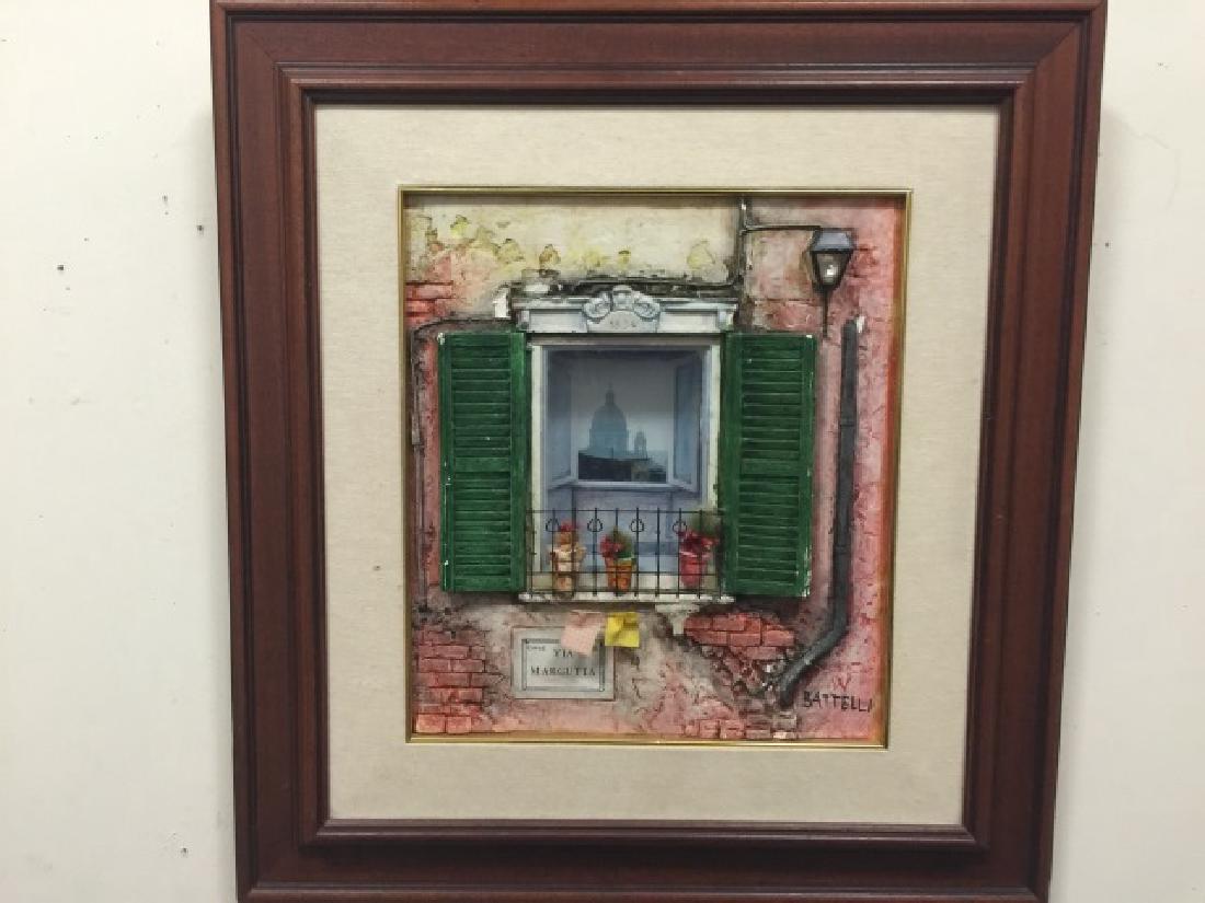 Fausto Battelli Signed 3D Artwork Via Marguita (1 of 4)