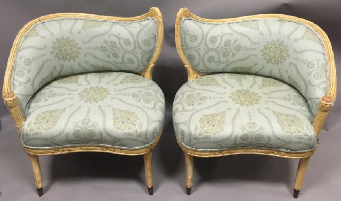 Pr Contemp. Designer Upholstered Regency Chairs (1 of 5)
