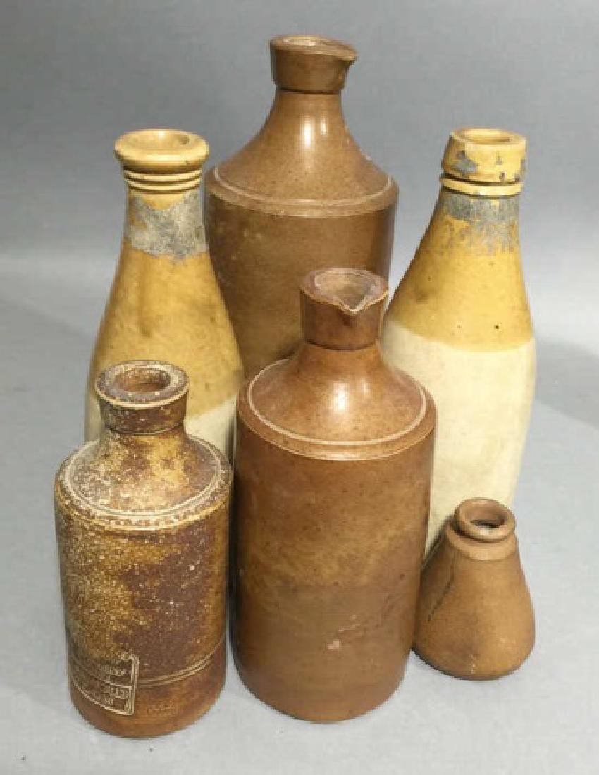 Group of 6 Antique & Vintage Stoneware Bottles (1 of 3)