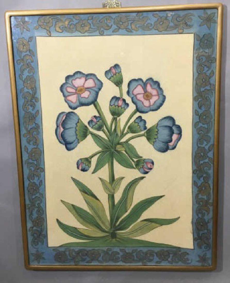 Large Framed Chinese Floral / Botanical Print (1 of 6)
