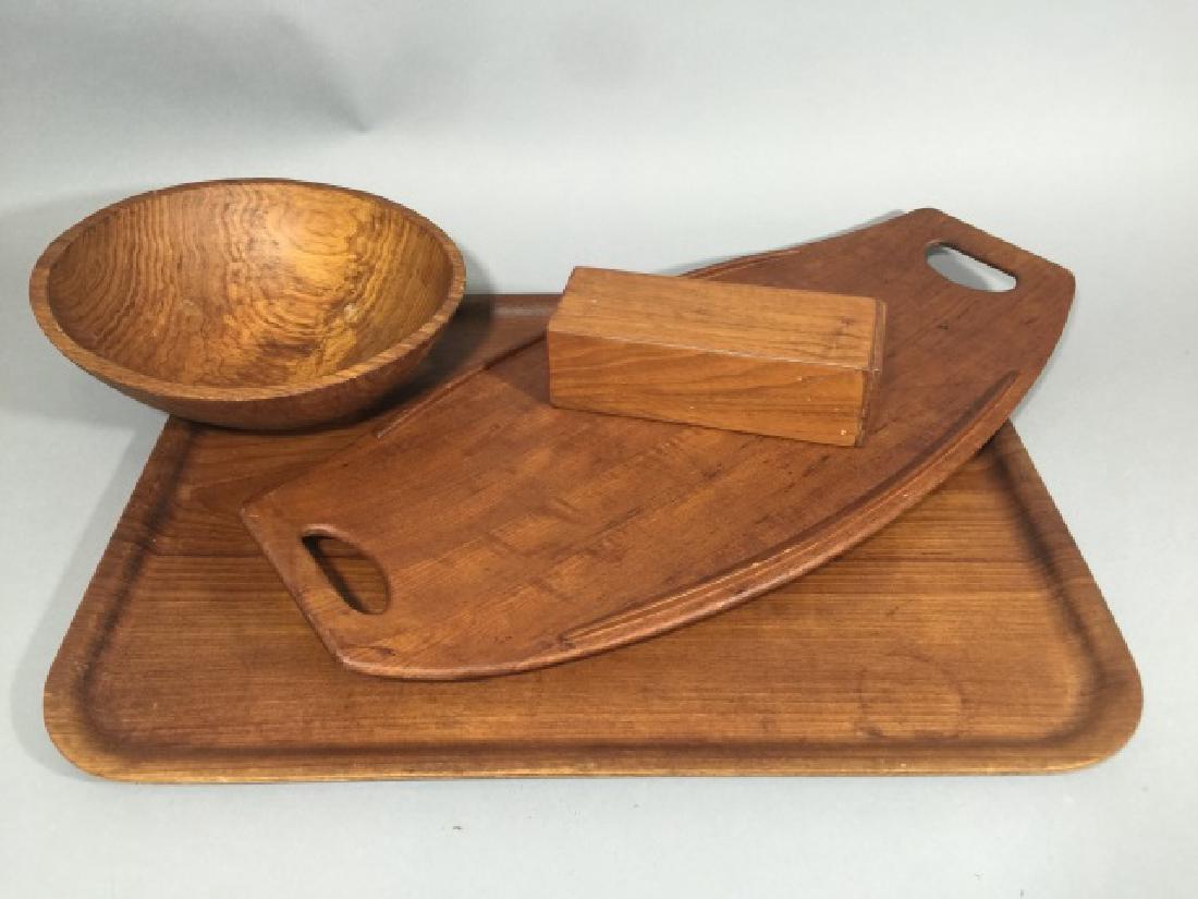 4 Wooden Serving Items in Danish Modern Style (1 of 4)