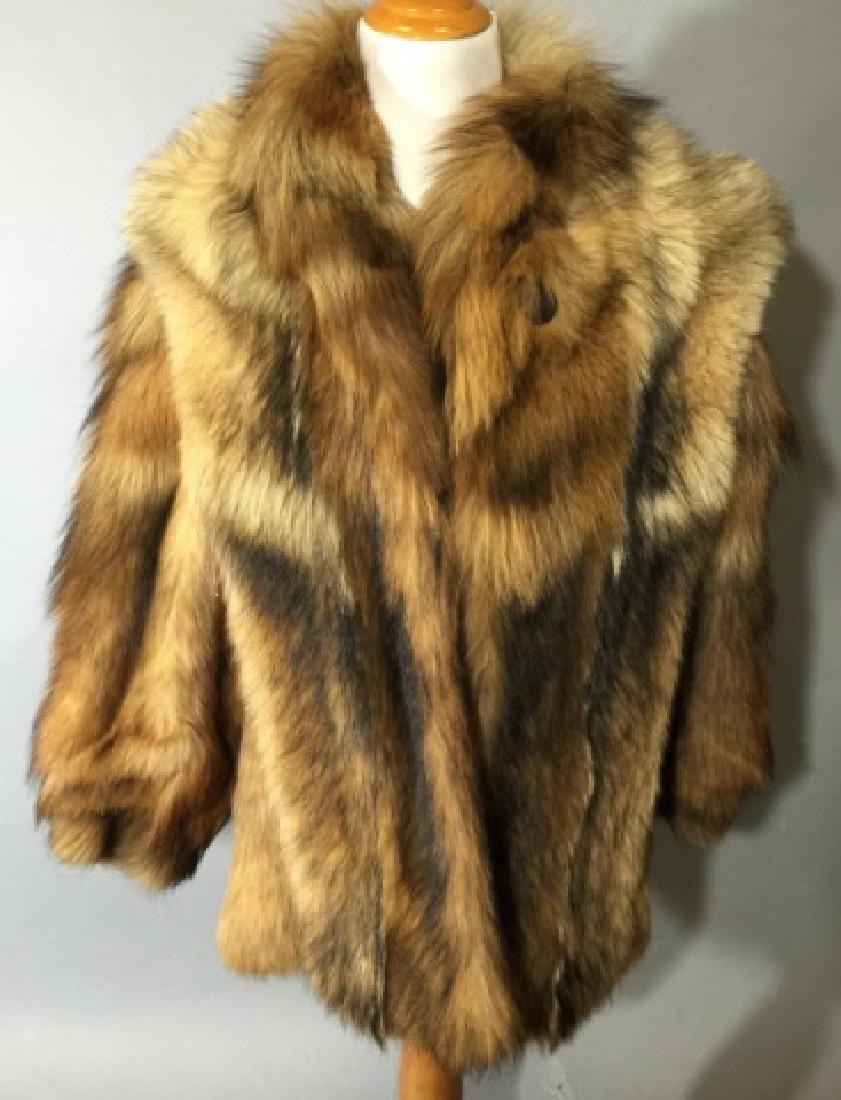 Vintage Red Fox Fur Car Coat or Jacket (1 of 5)