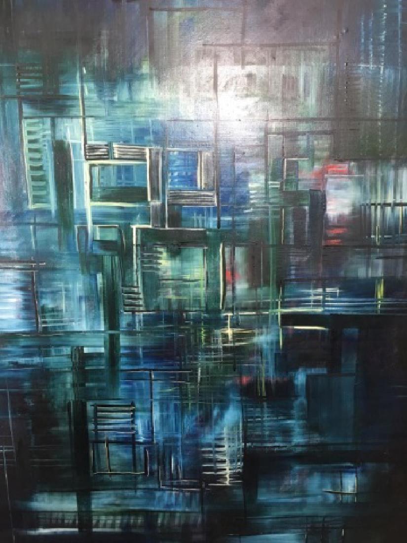 Saldarriaga Signed 1997 Modern Art Oil Painting (1 of 6)