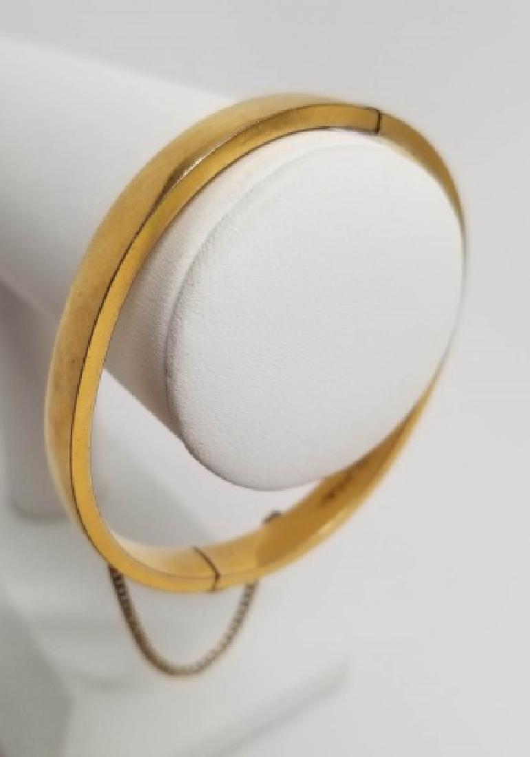 Estate Vintage Gold Filled Bangle Bracelet w Hinge (1 of 6)