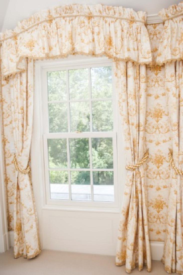 Pair of Custom Made Curtains w Adam Style Fabric (1 of 4)