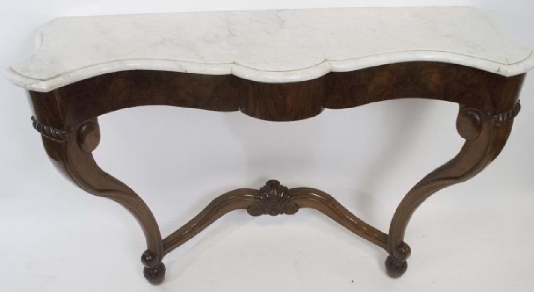 Antique Victorian Console Table w White Marble Top (1 of 5)