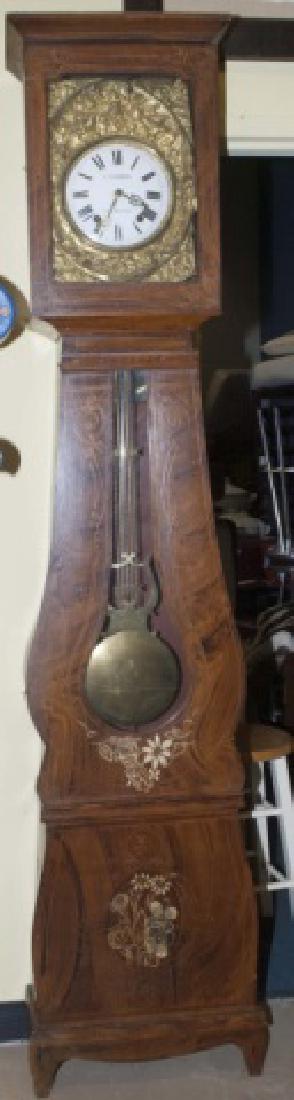 19th C French Faux Burl Wood Rounded Case Clock (1 of 5)